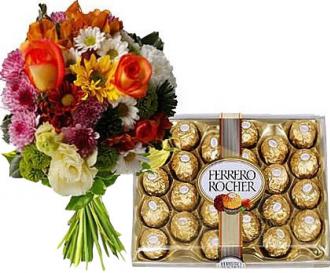 Mixed Flowers & Choco Salvador Mixed Flowers & Choco Salvador